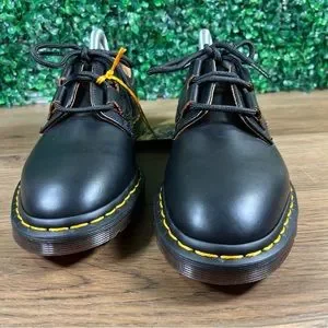 Dr. Martens 1461 Ghillie Black Smooth Leather Boots Mens Size 7 Ladies 8 NWT Dr. Martens - 1461 Ghillie Leather Derby Shoes - Black Dr  main image 4